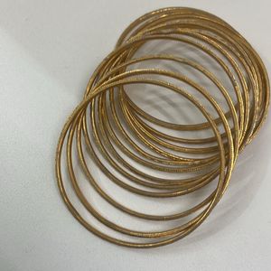 Golden Bangles Set Of 12