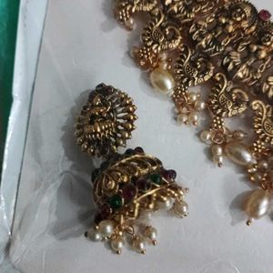 Antique Lakshmi Devi jewellery pearl set