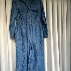 Denim Jumpsuit With Pockets