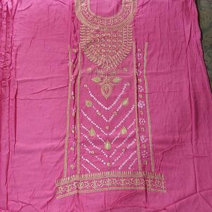 Pure Cotton Bandhani Dress Material