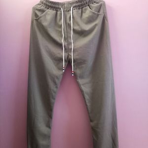 Grey Relaxed Fit Joggers with Drawstring Waist