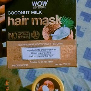 Wow Skin Care Coconut Hair Mask ( Helps Hydrate , Soften Hair)