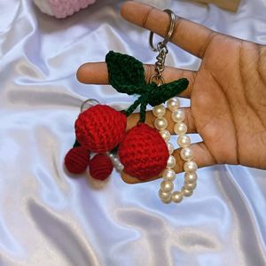 Aesthetic Cherry Keychain 🍒