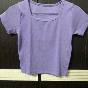 Lavender Square Neck Tee