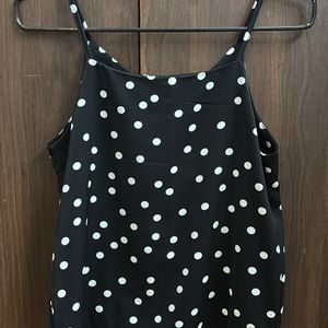 Black Polka Dot Tank Top