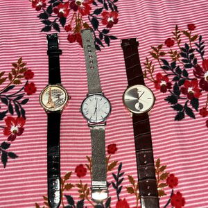 Combo Of 3 Girls Watches