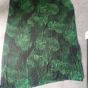 Green Leaf Design Georgette Material