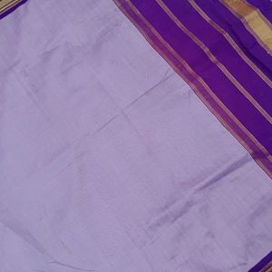 Lavender With Violet Silk Saree