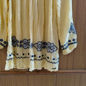 Yellow tunic top