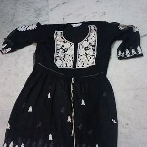 Black Chikankari Kurta