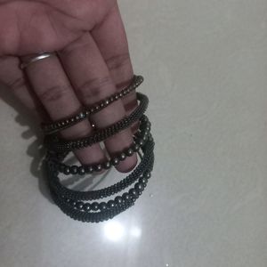 Silver Oxidized Bracelet