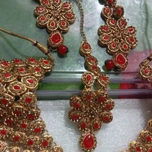 Red And Gold Bridal Set