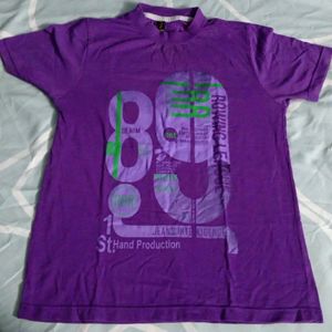 Purple Graphic Printed Tshirt For Women And Girls