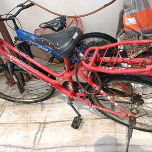 2 Used Red And Blue Color Kids Cycle Combo