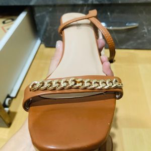 Pretty Brown Block Heels For Women