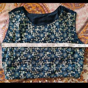 Crop Top With Shrugs Pattern Dress