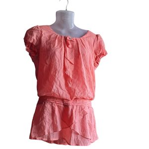 Imported China Peach Designer Top