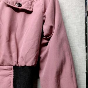 CROP PINK BAGGY JACKET