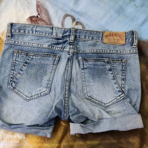 Sky Blue Denim Short