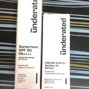 Combo Of Underated Sunscreen And Serum