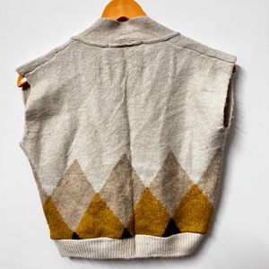 Beige Sweater Vest