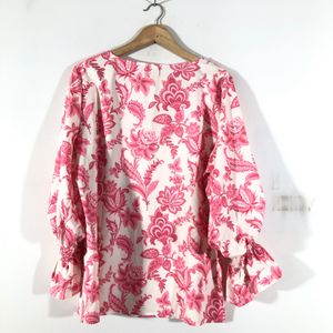 Cream&Pink Printed Top(Women’s)