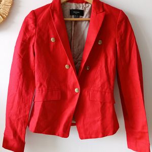 Mango Suit Formal Red Blazer