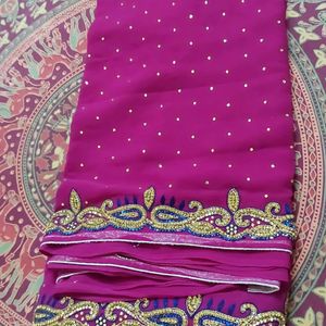 Stone Work Saree