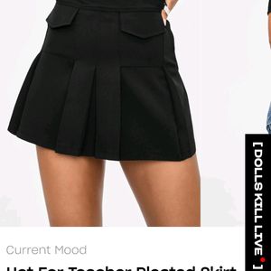 PLEATED CARGO SKIRT