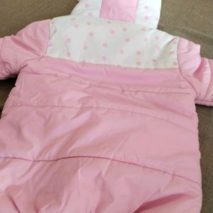 Cute Lamb Ears Pink Jacket For Baby Girl