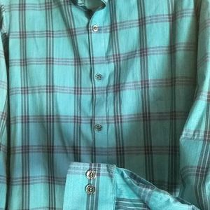 Cotton Blend Teal Colour Shirt (Almost New)