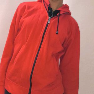 Women Red Jacket With Hood