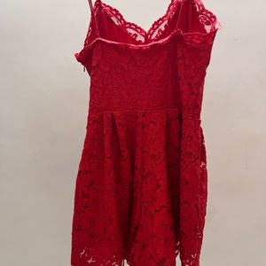 H&M Lace Red Play suit