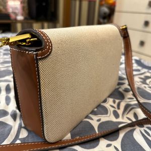 Burberry Hampshire Leather And Canvas Crossbody Ba