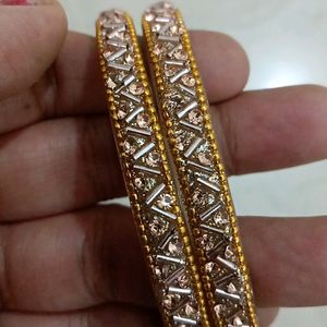 4 Bangles Combo Beautiful  Size 2.8