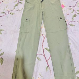 Flourescent Green Colour Trousers Cargo Pants