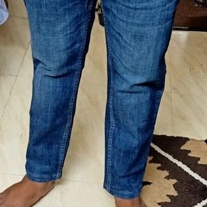 Mens Ankle Fit Denim Jeans Waist 34