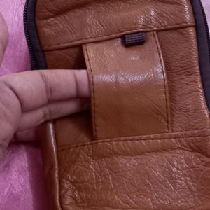 Leather Mobile Pouch For Men