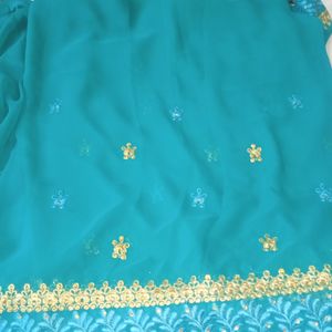 Embroidery Work Georgette Saree