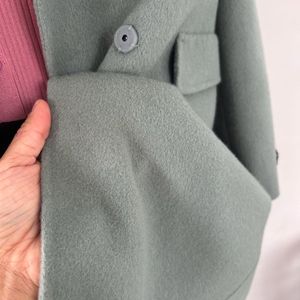 Pastel Blue Drop Shoulder Premium Overcoat