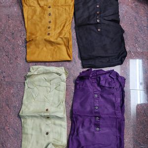 4 Plain Kurta Set Unused