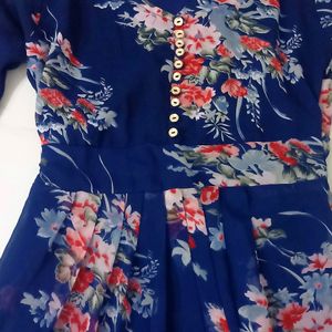 Blue Floral Dress