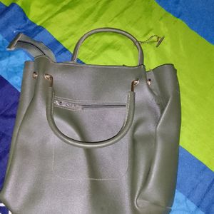 Olive Green Tote Bag