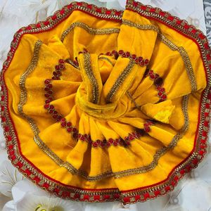 Laddu Gopal Fancy Velvet Dress Colours Yellow