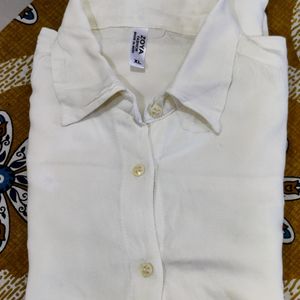 Women Formal Off White Shirt