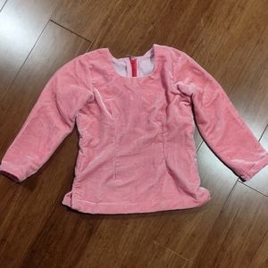 Pink Velvet Blouse For Girls