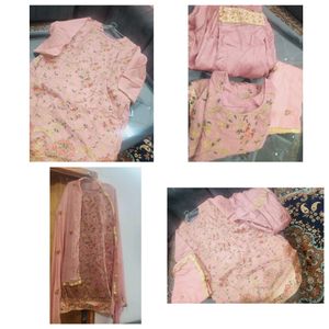 Party Wear Salwar Suit  Rose Pink Dress