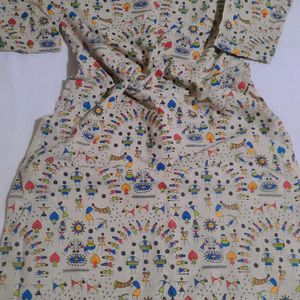 Khadi Fabric Warili Print Kurti