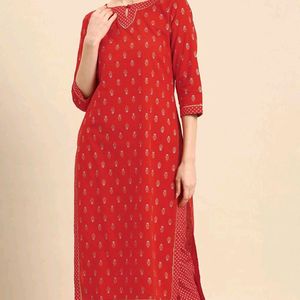 Pure Cotton Kurta With Pant For Women