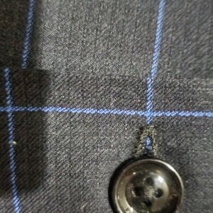 Black Jacket With Blue Checks